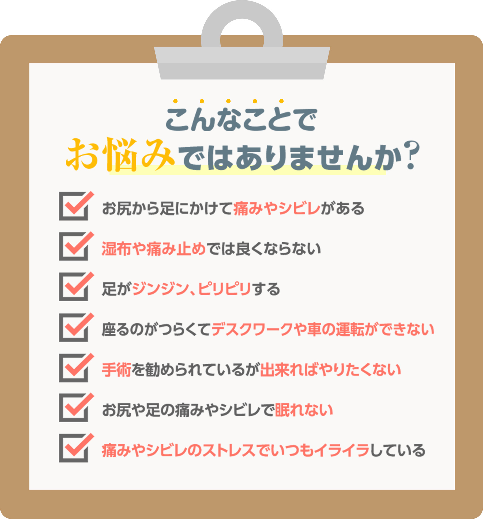 坐骨神経痛の症状